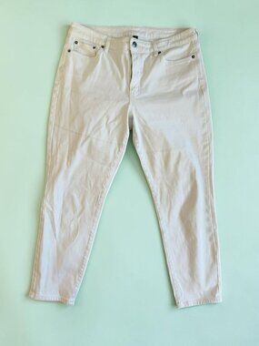 RALPH LAUREN White Premier Skinny Ankle Jeans Size 12